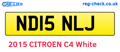 ND15NLJ are the vehicle registration plates.