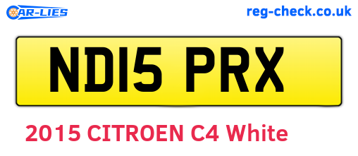ND15PRX are the vehicle registration plates.