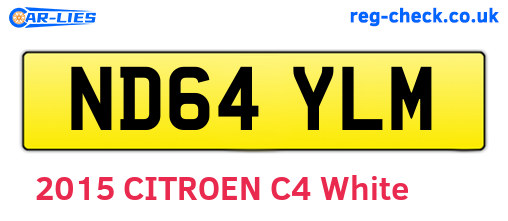 ND64YLM are the vehicle registration plates.