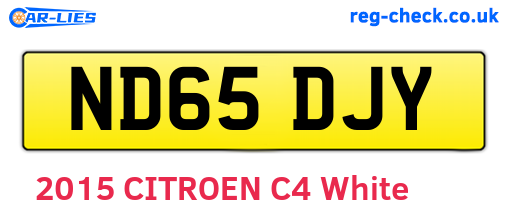 ND65DJY are the vehicle registration plates.