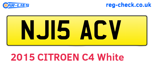 NJ15ACV are the vehicle registration plates.