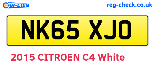 NK65XJO are the vehicle registration plates.