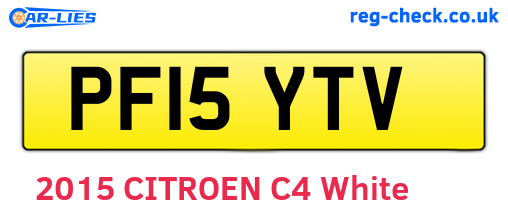 PF15YTV are the vehicle registration plates.