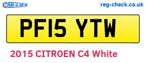 PF15YTW are the vehicle registration plates.