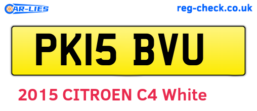 PK15BVU are the vehicle registration plates.