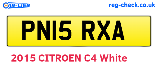 PN15RXA are the vehicle registration plates.
