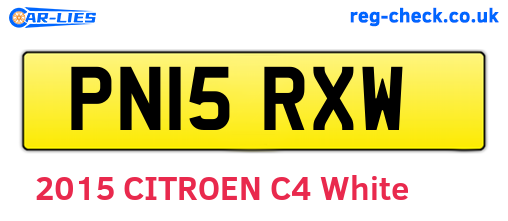 PN15RXW are the vehicle registration plates.