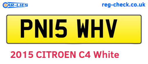 PN15WHV are the vehicle registration plates.