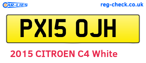 PX15OJH are the vehicle registration plates.