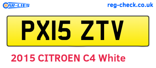 PX15ZTV are the vehicle registration plates.