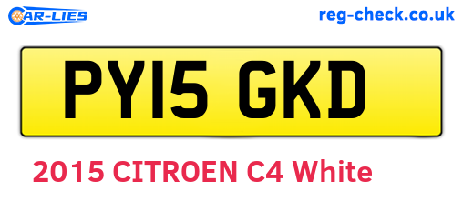 PY15GKD are the vehicle registration plates.