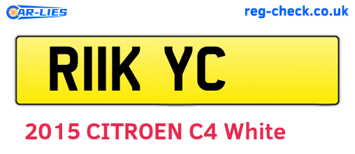 R11KYC are the vehicle registration plates.