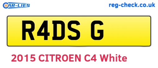 R4DSG are the vehicle registration plates.