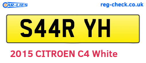 S44RYH are the vehicle registration plates.