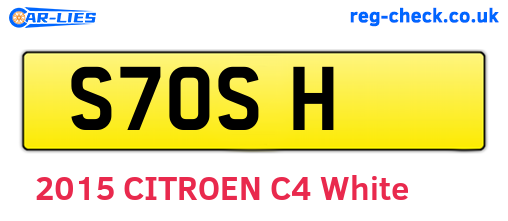 S7OSH are the vehicle registration plates.