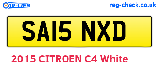SA15NXD are the vehicle registration plates.