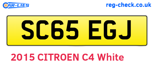 SC65EGJ are the vehicle registration plates.