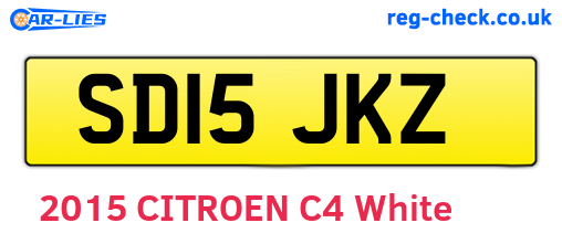 SD15JKZ are the vehicle registration plates.