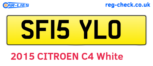 SF15YLO are the vehicle registration plates.