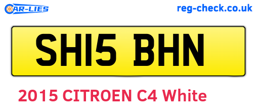 SH15BHN are the vehicle registration plates.