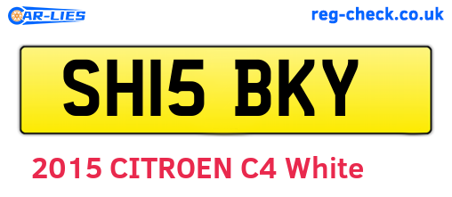SH15BKY are the vehicle registration plates.
