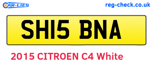 SH15BNA are the vehicle registration plates.