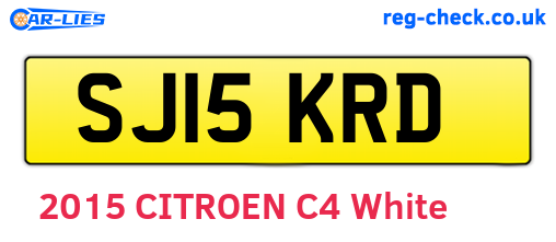 SJ15KRD are the vehicle registration plates.
