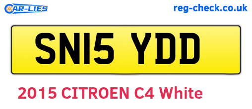 SN15YDD are the vehicle registration plates.