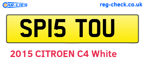 SP15TOU are the vehicle registration plates.