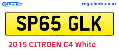 SP65GLK are the vehicle registration plates.
