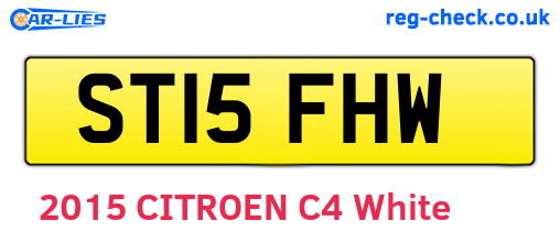 ST15FHW are the vehicle registration plates.
