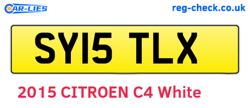 SY15TLX are the vehicle registration plates.