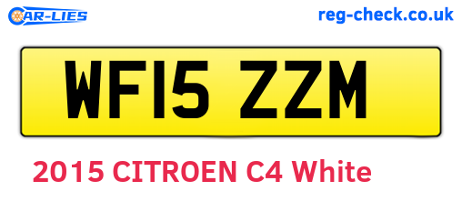 WF15ZZM are the vehicle registration plates.