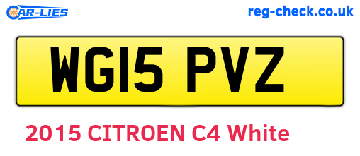 WG15PVZ are the vehicle registration plates.