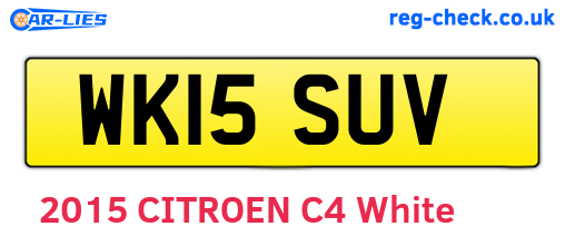 WK15SUV are the vehicle registration plates.