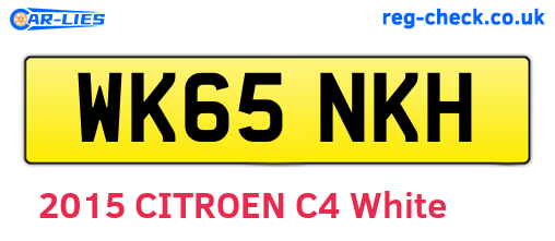 WK65NKH are the vehicle registration plates.