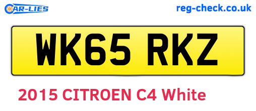 WK65RKZ are the vehicle registration plates.