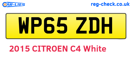 WP65ZDH are the vehicle registration plates.
