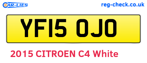 YF15OJO are the vehicle registration plates.