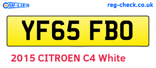 YF65FBO are the vehicle registration plates.