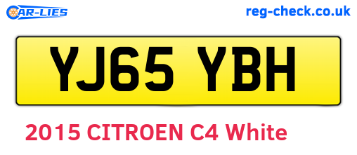 YJ65YBH are the vehicle registration plates.