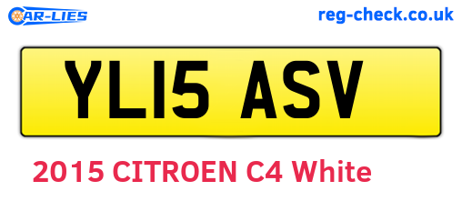 YL15ASV are the vehicle registration plates.