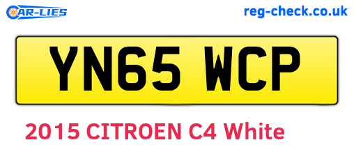 YN65WCP are the vehicle registration plates.