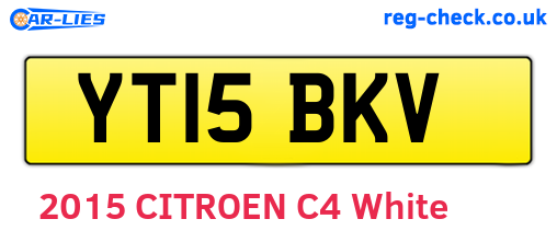 YT15BKV are the vehicle registration plates.