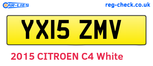 YX15ZMV are the vehicle registration plates.