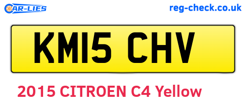 KM15CHV are the vehicle registration plates.