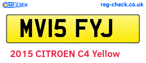 MV15FYJ are the vehicle registration plates.