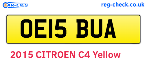 OE15BUA are the vehicle registration plates.