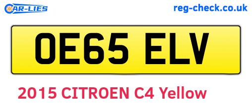 OE65ELV are the vehicle registration plates.