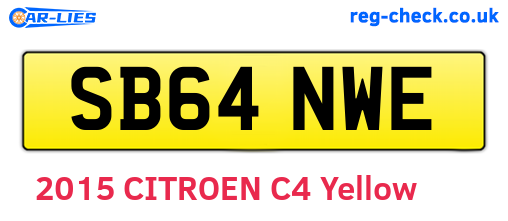 SB64NWE are the vehicle registration plates.